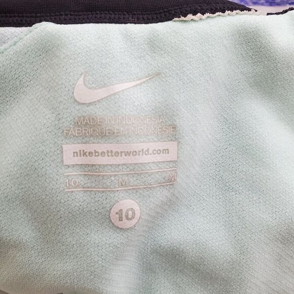 Nike 10 Tankini Swim Top Racer Back blue white - Picture 3 of 6